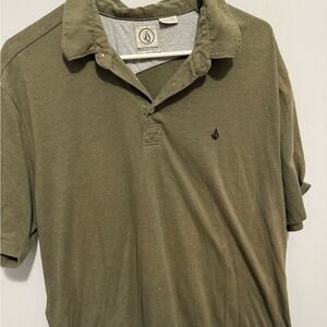 Volcom Green Polo Shirt Classic Casual Style